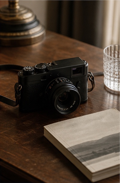 Camera and paperback